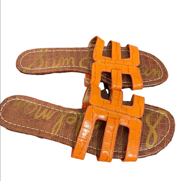 Sam Edelman Berit Embossed Leather Slide Sandal - Picture 2 of 12